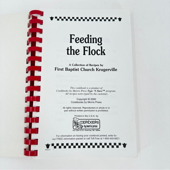 Feeding the Flock Cookbook 2000 First Baptist Church Krugerville Texas Recipes - Picture 4 of 15